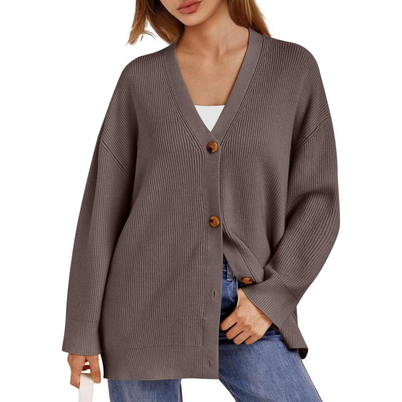 LILLUSORY Women’s Cardigan 2023 Open Front Oversized Button Lightweight ...