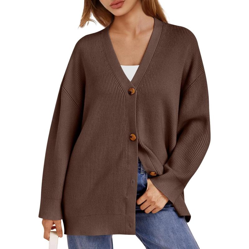 LILLUSORY Women’s Cardigan 2023 Open Front Oversized Button Lightweight ...