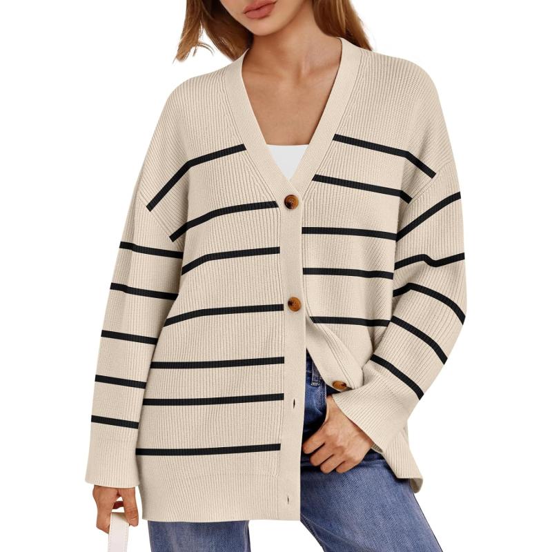 LILLUSORY Women’s Cardigan 2023 Open Front Oversized Button Lightweight ...